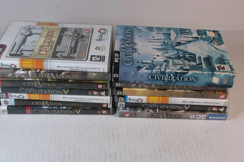 13 games: Various Civilization Personal Computer (PC) games, authentic, nice